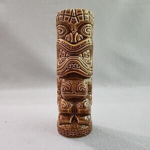 2009 Crazy Al Tiki Farm Appleton Estate RumGod Ceramic Mug Brown Glaze Ltd Ed